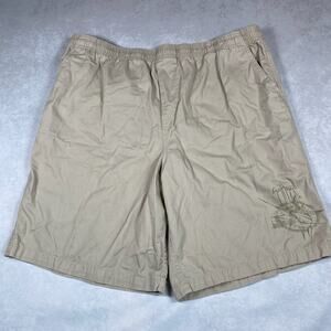 GUY HARVEY Mens XL Cinch Waist Tan Beige Comfort Beach Shorts